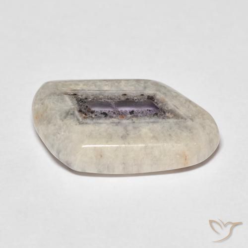 Amethyst Geode Slice Gemstone in 17.6 x 10.8 mm Size for Sale, Amethyst Geode Slice Stone in Multicolor Color