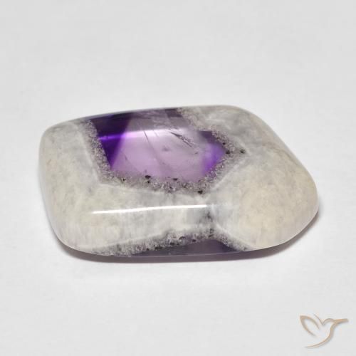 Amethyst Geode Slice Gemstone in 19.6 x 12.6 mm Size for Sale, Amethyst Geode Slice Stone in Multicolor Color