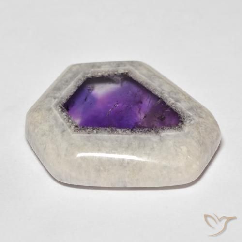 29.35 ct Multicolor Amethyst Geode Slice Stone, Natural Amethyst Geode Slice in Sliced Crystal Shape for Sale