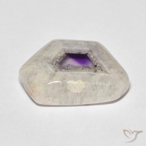 10.53 ct Multicolor Amethyst Geode Slice Stone, Natural Amethyst Geode Slice in Sliced Crystal Shape for Sale
