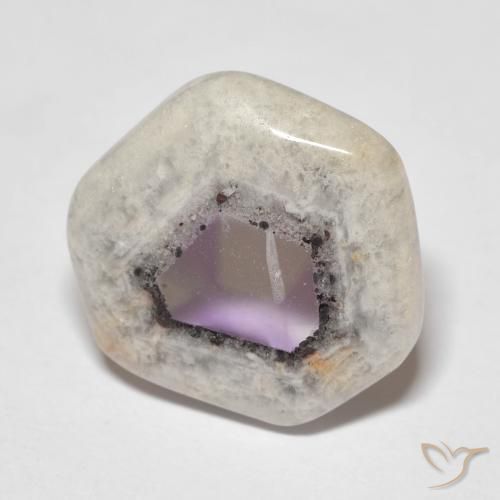 8.96 ct Multicolor Amethyst Geode Slice Stone, Natural Amethyst Geode Slice in Sliced Crystal Shape for Sale