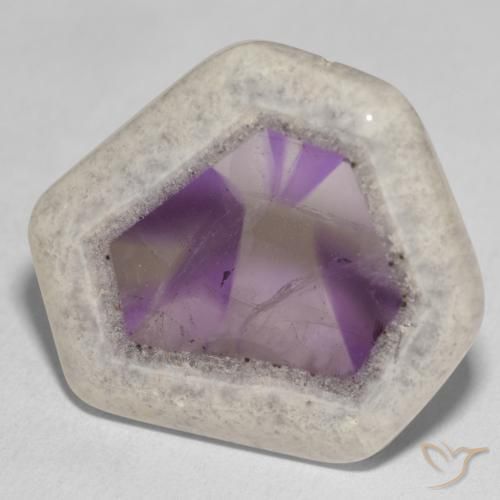 37.31 ct Multicolor Amethyst Geode Slice Stone, Natural Amethyst Geode Slice in Fancy Cabochon Shape for Sale