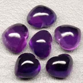 64.31 ct Violet Amethyst Gemstone, Amethyst Gem in Heart Cabochon Shape for Sale.