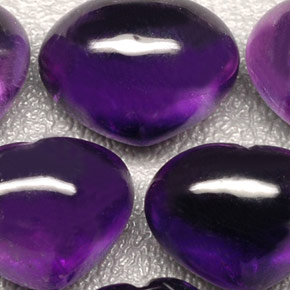 64.31 ct Violet Amethyst Stone, Natural Amethyst in Heart Cabochon Shape for Sale