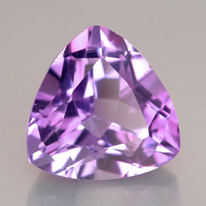 4.65 ct Violet Amethyst Stone, Natural Amethyst in Trillion Facet Shape for Sale