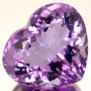 12.13 ct Violet Amethyst Gemstone, Amethyst Gem in Heart Facet Shape for Sale.