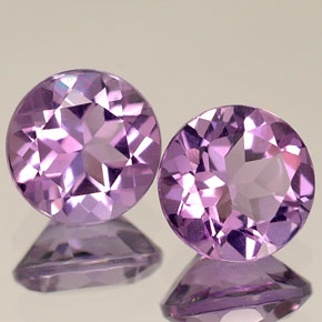 1.50 ct Violet Amethyst Gemstone, Amethyst Gem in Round Facet Shape for Sale.