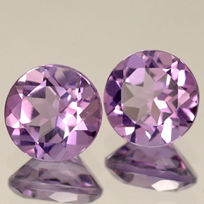 1.50 ct Violet Amethyst Stone, Natural Amethyst in Round Facet Shape for Sale