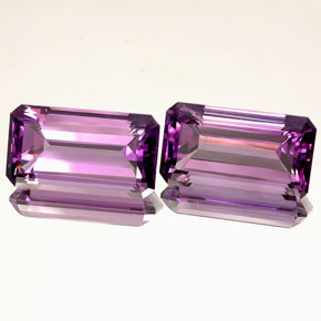 20.31 ct Violet Amethyst Gemstone, Amethyst Gem in Octagon Facet Shape for Sale.