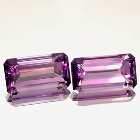 20.31 ct Violet Amethyst Stone, Natural Amethyst in Octagon Facet Shape for Sale