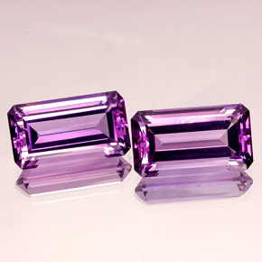 20.00 ct Violet Amethyst Gemstone, Amethyst Gem in Octagon Facet Shape for Sale.