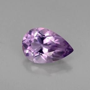1.24 ct Violet Amethyst Gemstone, Amethyst Gem in Pear Facet Shape for Sale.