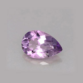 1.13 ct Violet Amethyst Stone, Natural Amethyst in Pear Facet Shape for Sale