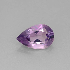 1.04 ct Violet Amethyst Gemstone, Amethyst Gem in Pear Facet Shape for Sale.