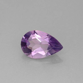 1.04 ct Violet Amethyst Stone, Natural Amethyst in Pear Facet Shape for Sale