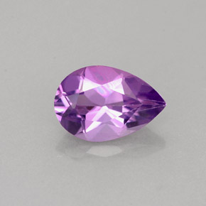 1.14 ct Violet Amethyst Gemstone, Amethyst Gem in Pear Facet Shape for Sale.
