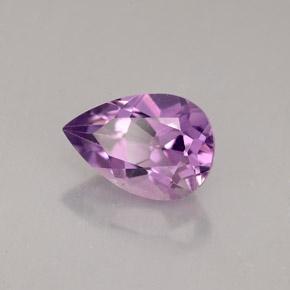 1.32 ct Violet Amethyst Stone, Natural Amethyst in Pear Facet Shape for Sale