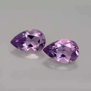 2.26 ct Violet Amethyst Gemstone, Amethyst Gem in Pear Facet Shape for Sale.