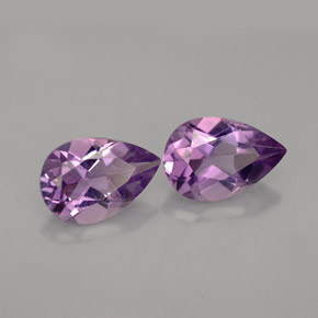 2.26 ct Violet Amethyst Stone, Natural Amethyst in Pear Facet Shape for Sale