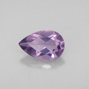 1.08 ct Violet Amethyst Stone, Natural Amethyst in Pear Facet Shape for Sale