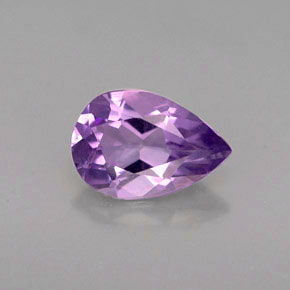 1.05 ct Violet Amethyst Gemstone, Amethyst Gem in Pear Facet Shape for Sale.