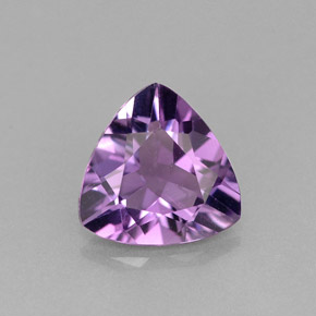 1.36 ct Violet Amethyst Stone, Natural Amethyst in Trillion Facet Shape for Sale