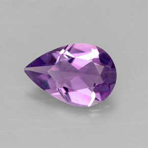 1.05 ct Violet Amethyst Gemstone, Amethyst Gem in Pear Facet Shape for Sale.