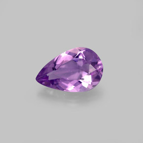 1.17 ct Violet Amethyst Gemstone, Amethyst Gem in Pear Facet Shape for Sale.