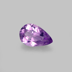 1.17 ct Violet Amethyst Stone, Natural Amethyst in Pear Facet Shape for Sale