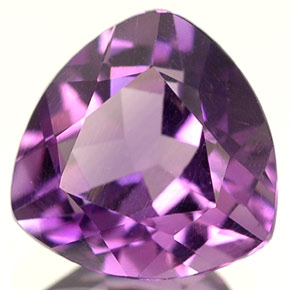 1.58 ct Violet Amethyst Stone, Natural Amethyst in Trillion Facet Shape for Sale