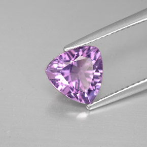 1.49 ct Violet Amethyst Stone, Natural Amethyst in Trillion Facet Shape for Sale