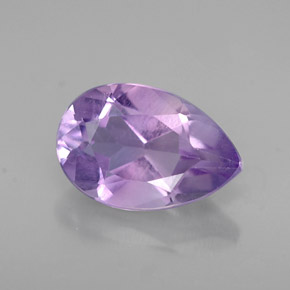 1.19 ct Violet Amethyst Gemstone, Amethyst Gem in Pear Facet Shape for Sale.