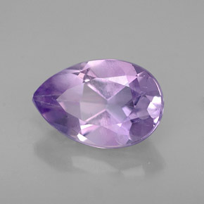 1.19 ct Violet Amethyst Stone, Natural Amethyst in Pear Facet Shape for Sale