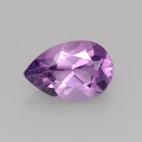 1.18 ct Violet Amethyst Gemstone, Amethyst Gem in Pear Facet Shape for Sale.