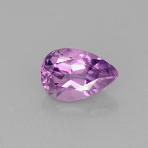 1.36 ct Violet Amethyst Gemstone, Amethyst Gem in Pear Facet Shape for Sale.