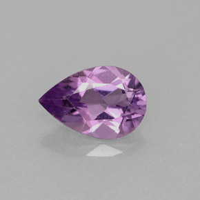 1.15 ct Violet Amethyst Gemstone, Amethyst Gem in Pear Facet Shape for Sale.