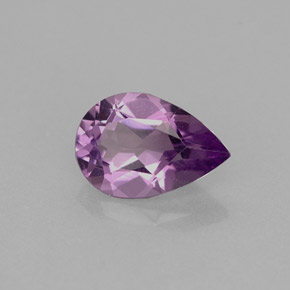 1.15 ct Violet Amethyst Stone, Natural Amethyst in Pear Facet Shape for Sale