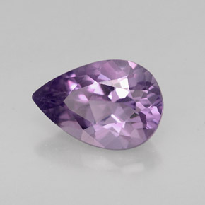 1.16 ct Violet Amethyst Stone, Natural Amethyst in Pear Facet Shape for Sale
