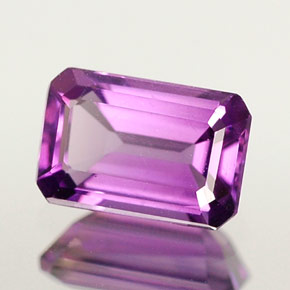 0.50 ct Violet Amethyst Gemstone, Amethyst Gem in Octagon Facet Shape for Sale.