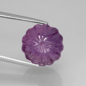 20.02 ct Violet Amethyst Gemstone, Amethyst Gem in Drilled Pumpkin Bead Shape for Sale.