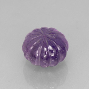 21.93 ct Violet Amethyst Gemstone, Amethyst Gem in Drilled Pumpkin Bead Shape for Sale.