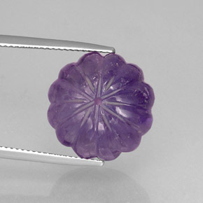 21.93 ct Violet Amethyst Stone, Natural Amethyst in Drilled Pumpkin Bead Shape for Sale