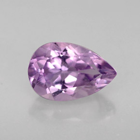1.28 ct Violet Amethyst Gemstone, Amethyst Gem in Pear Facet Shape for Sale.