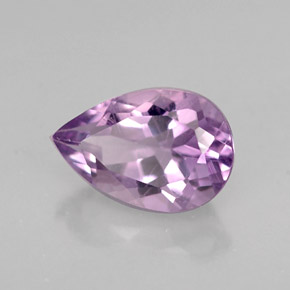 1.28 ct Violet Amethyst Stone, Natural Amethyst in Pear Facet Shape for Sale