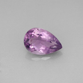 1.14 ct Violet Amethyst Gemstone, Amethyst Gem in Pear Facet Shape for Sale.