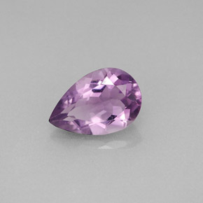 1.14 ct Violet Amethyst Stone, Natural Amethyst in Pear Facet Shape for Sale