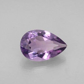 1.08 ct Violet Amethyst Stone, Natural Amethyst in Pear Facet Shape for Sale