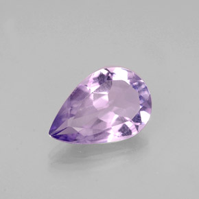 0.92 ct Violet Amethyst Gemstone, Amethyst Gem in Pear Facet Shape for Sale.