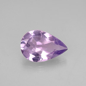 0.92 ct Violet Amethyst Stone, Natural Amethyst in Pear Facet Shape for Sale