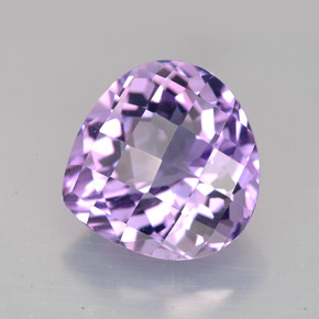 8.58 ct Violet Amethyst Gemstone, Amethyst Gem in Pear Checkerboard Shape for Sale.